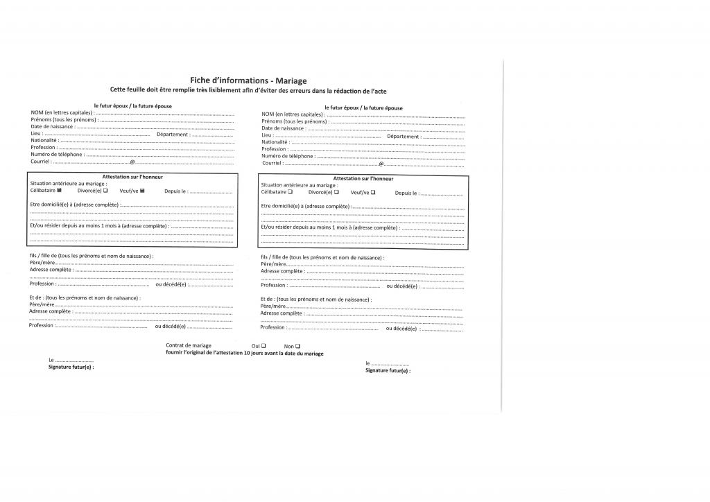 Dossier Mariage Commune De Saint Jacques Sur Darnetal